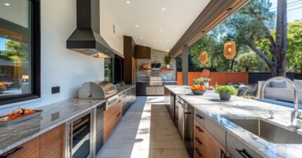 how to cool off an open outdoor kitchen